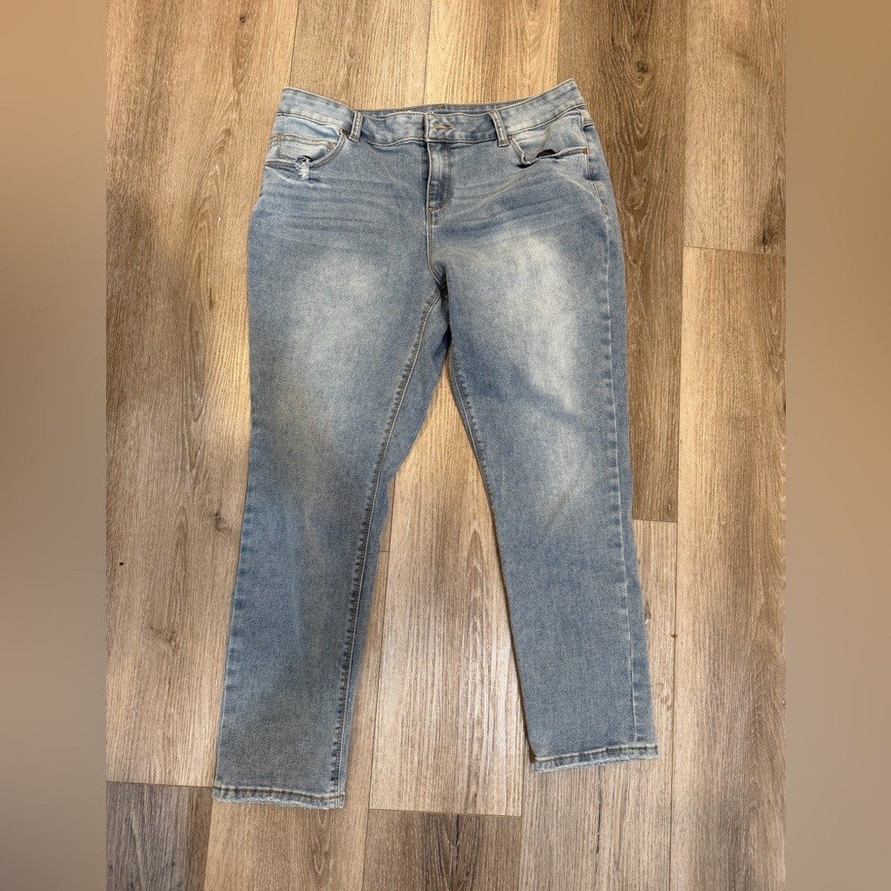 Natural Reflections Light Blue Ankle Jeans